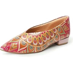 denill Women Multi Color Design Flat Pointed Bellies Sandals-picture-11