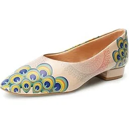 denill Women Multi Color Peacock Design Flat Bellies-picture-48