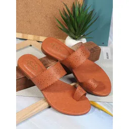 Denill Women One Toe Flats with Laser-Cuts-picture-22