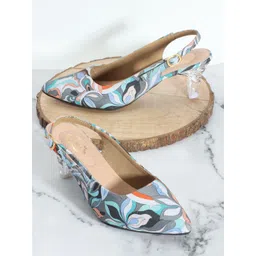 Denill Women Printed Block Heels Sandals with Buckles-picture-35