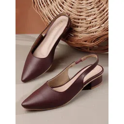 Denill Women Solid Pointed Toe Block Heel Sandals-picture-42