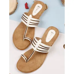 Denill Women White Braided Wedges-picture-26