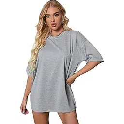 denimholic Cotton Half Sleeve Oversized t Shirts for Women, Loose t Shirts for Women, Baggy t Shirt for Women, Tshirt for Women Oversize-picture-11