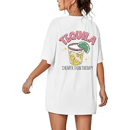 denimholic Cotton Half Sleeve Printed Oversized t Shirts for Women, Loose t Shirts for Women, Baggy t Shirt for Women, Graphic Tshirt for Women Oversize-picture-10