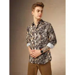 Dennis Lingo Classic Floral Floral Printed Spread Collar Cotton Casual Shirt-picture-18