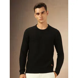 Dennis Lingo Men Acrylic Solid Full Sleeves Crew Neck Pullover Sweater-picture-19