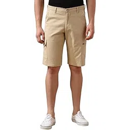 dennis lingo Men Beige Solid Regular fit Cargo Shorts-picture-54