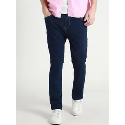 Dennis Lingo Men Clean Look Mid-Rise Cotton Tapered Fit Stretchable Jeans-picture-10