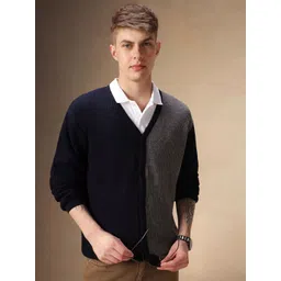 Dennis Lingo Men Colourblocked Cardigan image 1