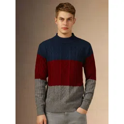 Dennis Lingo Men Colourblocked Pullover-picture-38