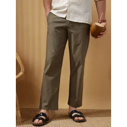 Dennis Lingo Men Cotton Relaxed Fit Mid-Rise Trousers-picture-26