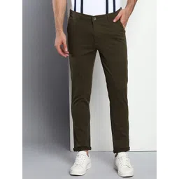 Dennis Lingo Men Mid-Rise Smart Slim Fit Chinos Trousers-picture-13