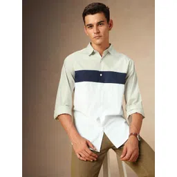 Dennis Lingo Men Opaque Colourblocked Casual Shirt-picture-29