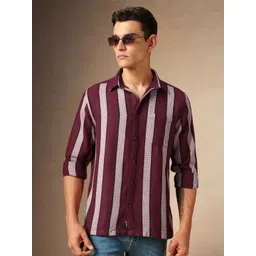 Dennis Lingo Men Opaque Striped Casual Shirt-picture-31
