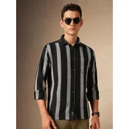 Dennis Lingo Men Opaque Striped Casual Shirt-picture-32