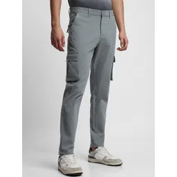 Dennis Lingo Men Slim Fit Mid-Rise Plain Cargos Trousers-picture-40