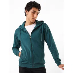 Dennis Lingo Men Solid Hooded Front-Open Long Sleeves Sweatshirt-picture-23