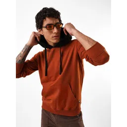 Dennis Lingo Men Solid Hooded Pullover Fleece Sweatshirt-picture-23