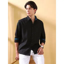 Dennis Lingo Men Spread Collar Solid Regular Fit Casual Shirt-picture-19