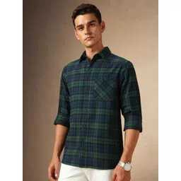 Dennis Lingo Men Tartan Checks Opaque Checked Casual Shirt-picture-43