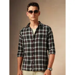 Dennis Lingo Men Tartan Checks Opaque Checked Casual Shirt-picture-15
