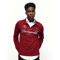 Dennis Lingo Men Typography Printed Shirt Collar Relaxed Fit Pullover Sweatshirt-picture-31