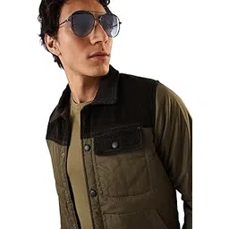 dennis lingo Men's Colourblocked Spread Collar Full Sleeves Puffer Jacket-picture-12