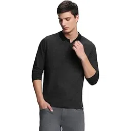 dennis lingo Men's Cotton Polo Neck Tshirt, Regular Fit Long Sleeve-picture-10