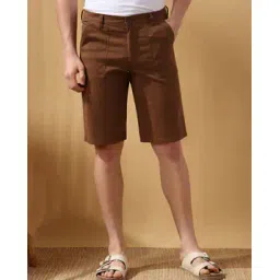 dennislingo premium attire Men Mid-Rise Regular Fit Flat-Front City Shorts-picture-15