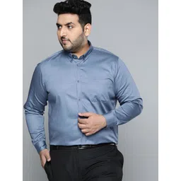 DENNISON Men Blue Smart Slim Fit Pure Cotton Opaque Formal Shirt-picture-38