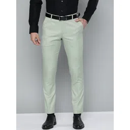 DENNISON Men Green Solid Smart Auto Fit Waist Formal Trousers-picture-27
