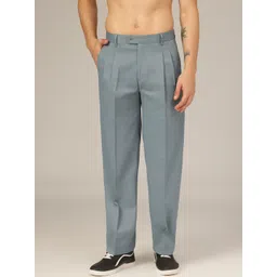 DENNISON Men Korean Textured Baggy Fit Pleated Casual Trouser-picture-20