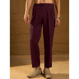 DENNISON Men Relaxed Loose Fit Pleated Trousers-picture-30