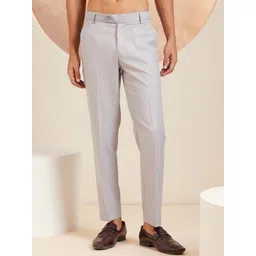 DENNISON Men Smart Tapered Fit Easy Wash Formal Trousers-picture-18