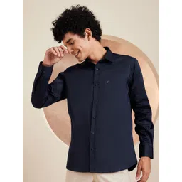 DENNISON Smart Solid Opaque Pure Cotton Satin Shirt-picture-27