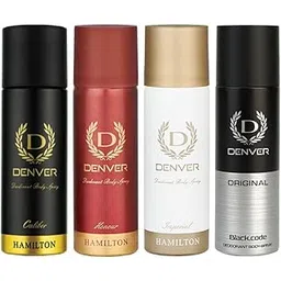 DENVER Black Code Nano,Caliber Nano, Honour Nano & Imperial Nano Deo - 50ML Each (Combo Pack of 4) | Long Lasting Deodorant Body Spray for Men-picture-16
