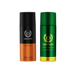 Denver Men Set of 2 Long Lasting Deodorant Spray - Hamilton 200ml & Goat Black.Code 150ml-picture-16