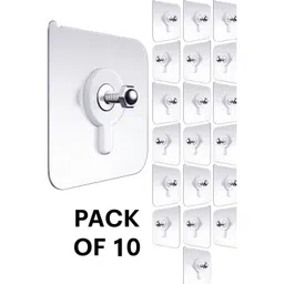 DeoDap 10Pcs Transparent Wall Mounted Nail-Free & No-Drilling Hooks-picture-44