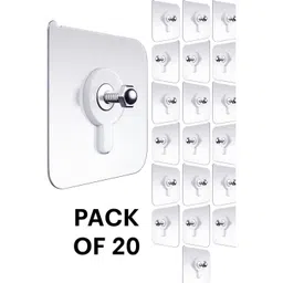 DeoDap 20Pcs Transparent Wall Mounted Nail-Free & No-Drilling Hooks-picture-45