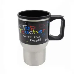 DeoDap 250ml Stainless Steel Black &a; Grey Coffee Mug with Lid &a; Handle, 304-picture-32