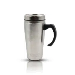 DeoDap 250ml Stainless Steel Grey Coffee Mug with Lid &a; Handle, 5919-picture-39