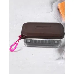 DeoDap Brown & Transparent Solid Plastic Soap Dish-picture-13