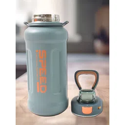 DeoDap Grey & Orange Colored Printed Stainless Steel Printed Water Bottle 800ml-picture-17
