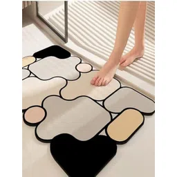 deoxys DeoxysGrey & Black Colourblocked 5D Puzzle Bath Rug-picture-32