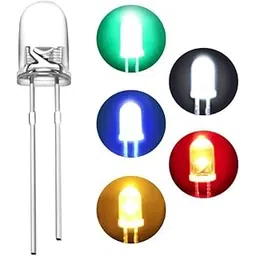DEPOKE Branded 100 Pieces Super Bright 5mm,White, Green, Red, Yellow, Blue Clear Transparent LED Diodes 20 pcs each Led Lamp Assorted Kit 3V - 5V Electronic Parts Kit for Arduino/DIY Projects-picture-10
