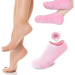 DEPRIXO Moisturizing Silicone Gel Socks for Women and Men gel socks for dry cracked feet crack heel repair socks foot moisturizer socks Spa Gel Socks Natural Oil and Vitamin E - Set Of 1-picture-16