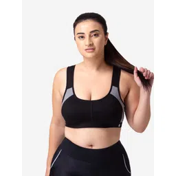Dermawear Black & Grey Padded Non-Wired Sports Bra-image-38