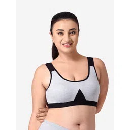 Dermawear Grey & Black Colourblocked Everyday Bra-picture-10