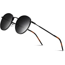 dervin Ponderable UV Protection Coating Round Sunglasses for Men and Women Classic Metal Sun Glasses-picture-31