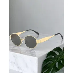 Dervin Women Retro Oval Sunglasses with UV Protected Lens DRVN762-picture-18